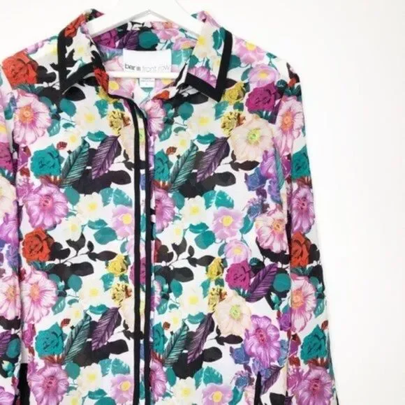BAR III FRONT ROW Floral Blouse  - Picture 2 of 10